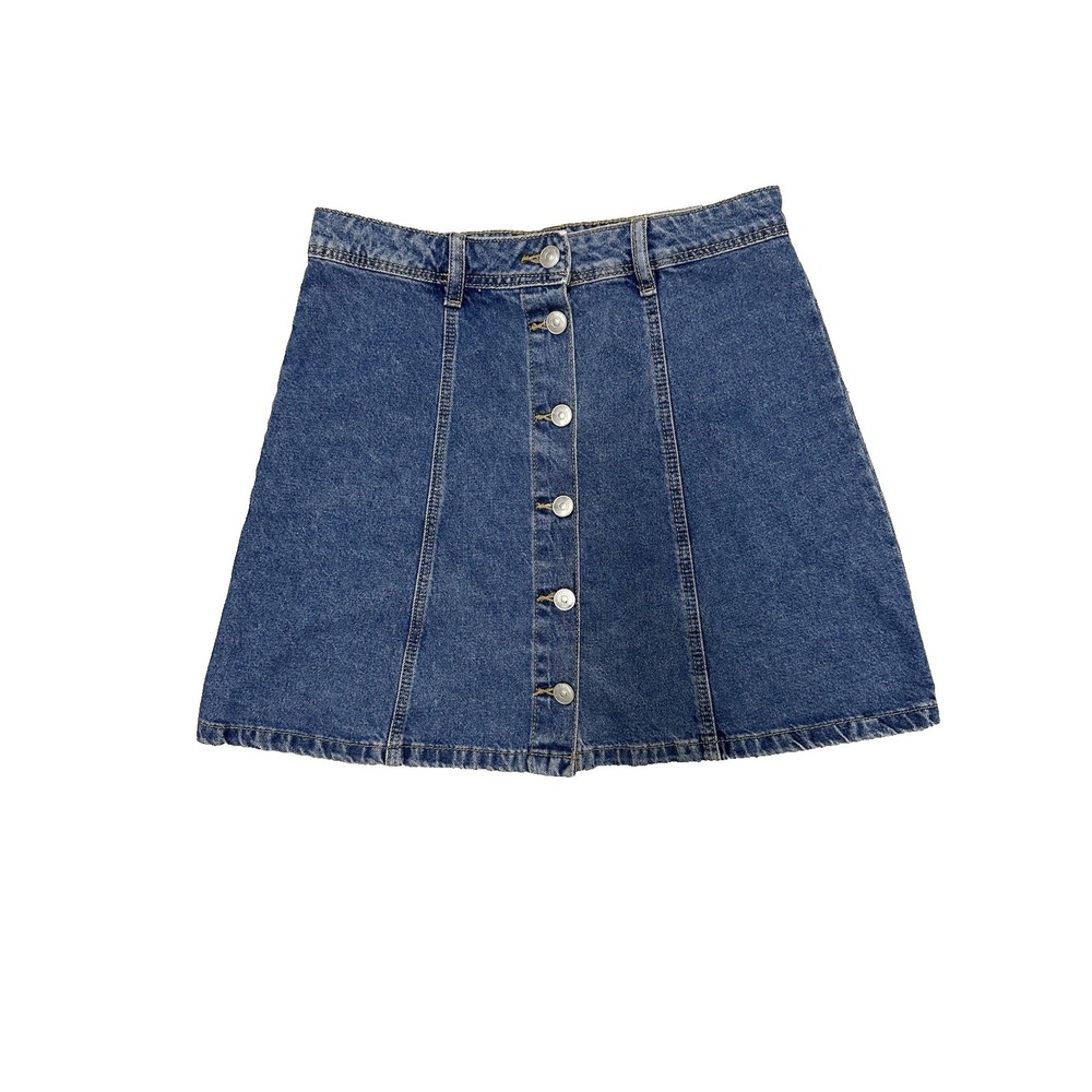 Divided H&M Denim Skirt Button Front Size 4